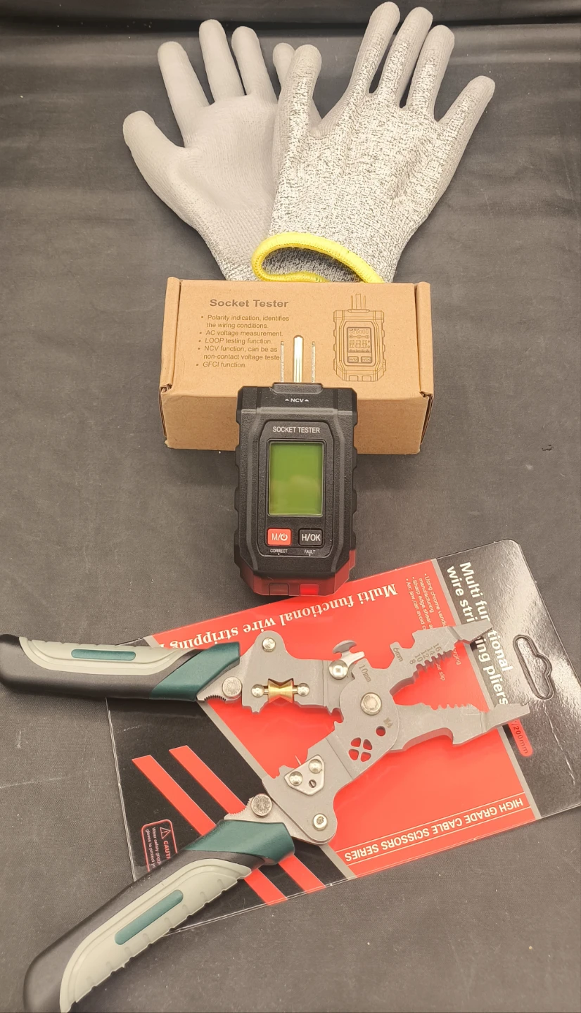 Socket Tester and Wire Stripper Tool Set