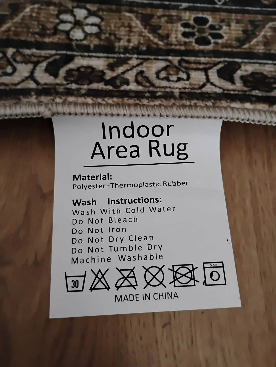 Indoor Area Rug - Polyester/Thermoplastic Rubber Blend - photo 4