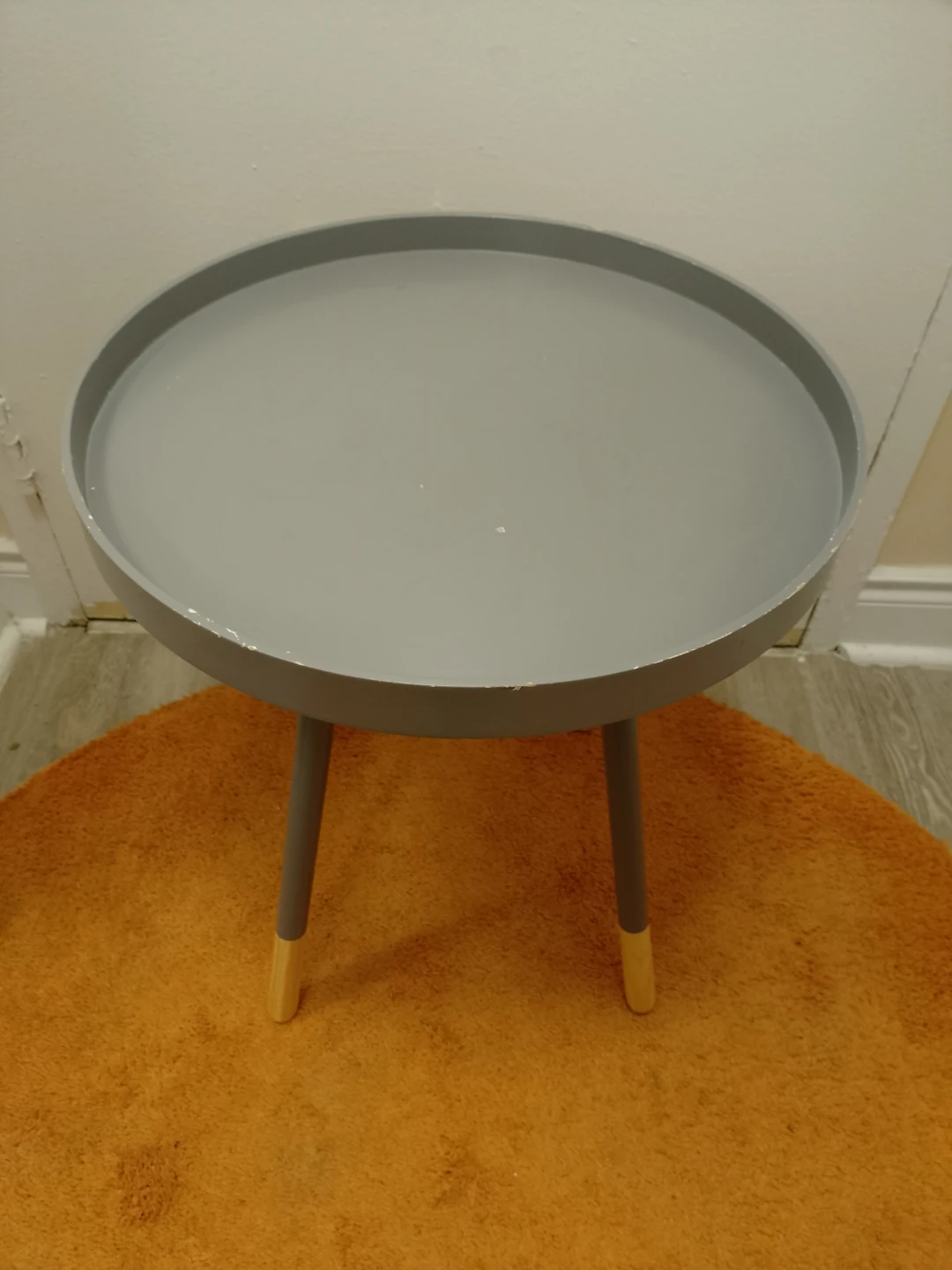 Grey Round Side Table