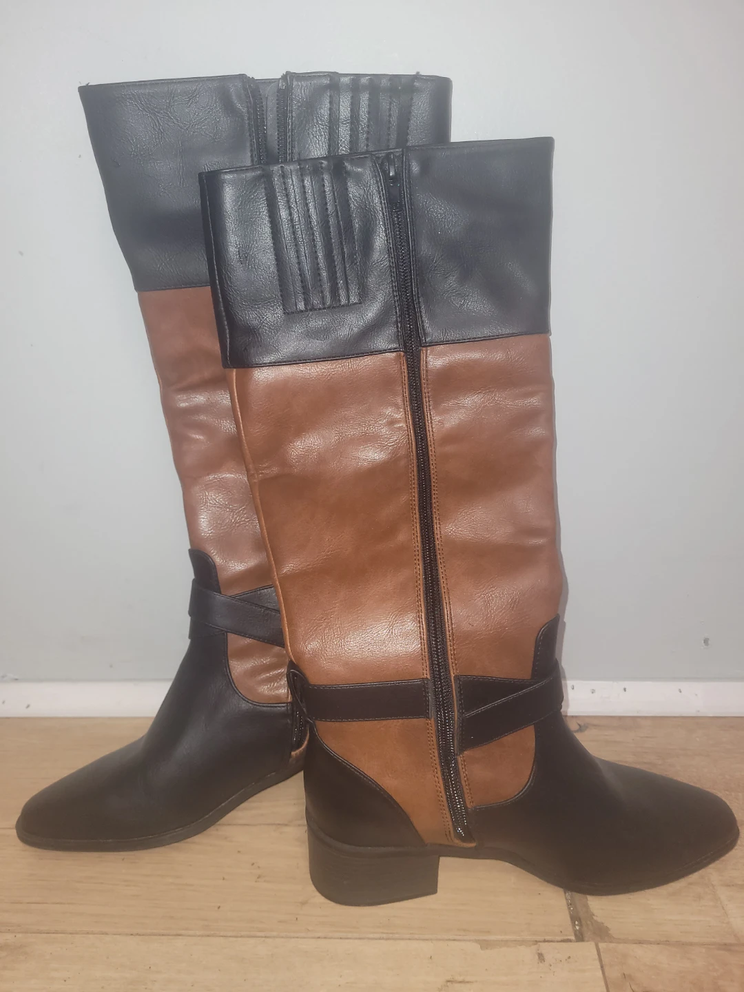 Women's Tall Boots - Black & Tan - photo 3