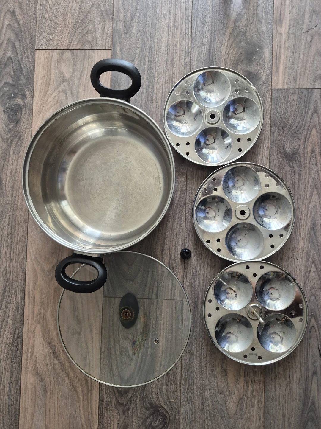 Stainless Steel Idli Maker Pot with 3 Plates