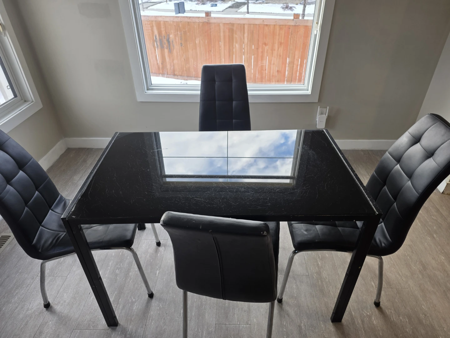 Black Dining Table Set with 4 Chairs - photo 2