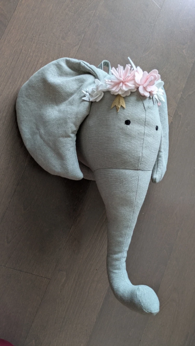 NEW Stuffed Elephant Wall Mount - photo 2