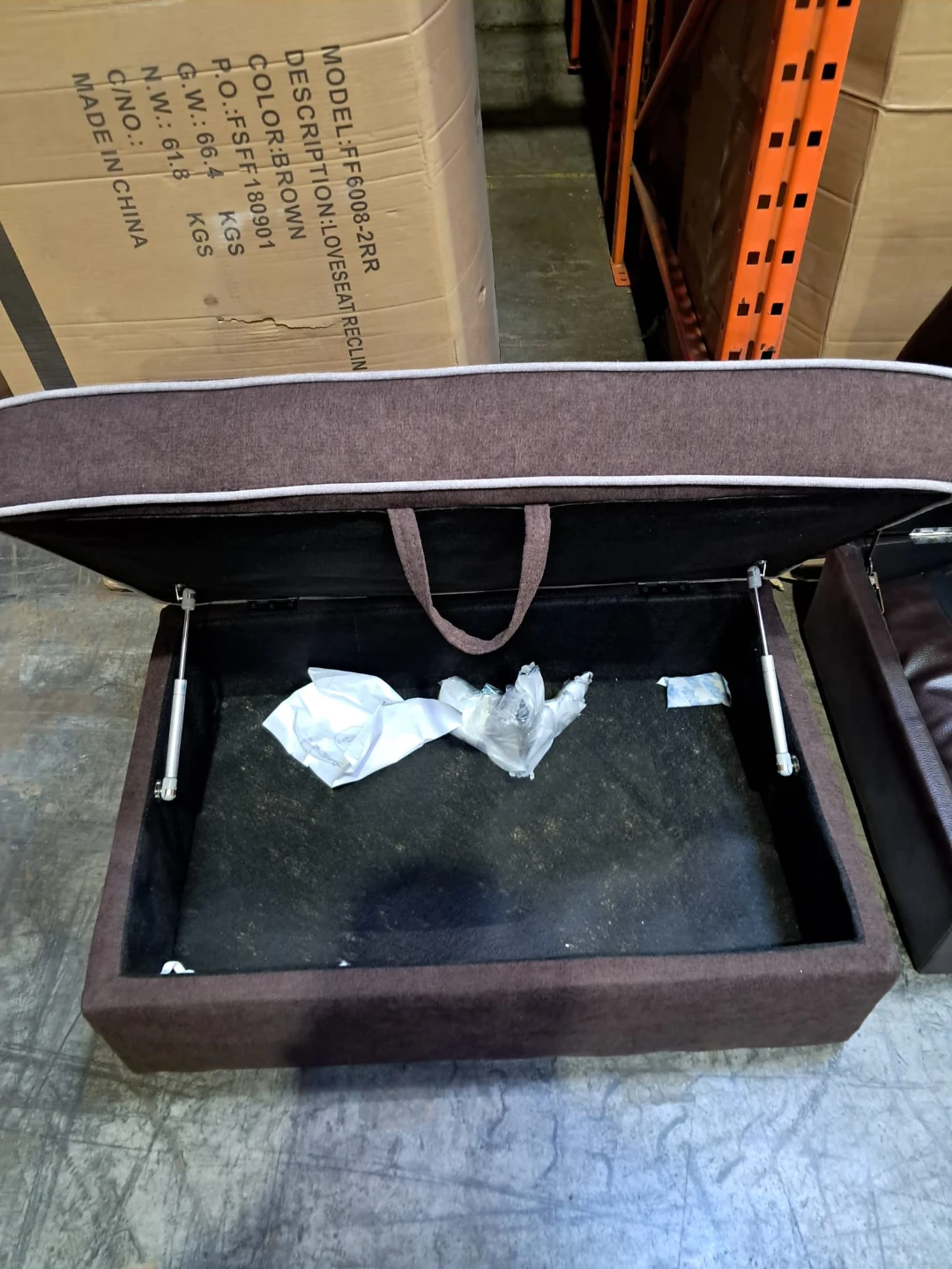 Black Velvet Storage Ottoman - photo 2
