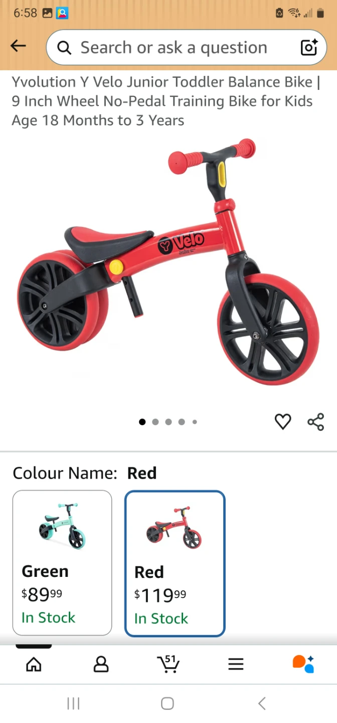 Yvolution Y‑Velo Junior Toddler Balance Bike - photo 2