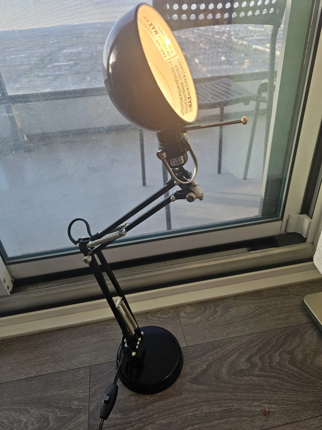 Black Adjustable Desk Lamp with Gooseneck Arm