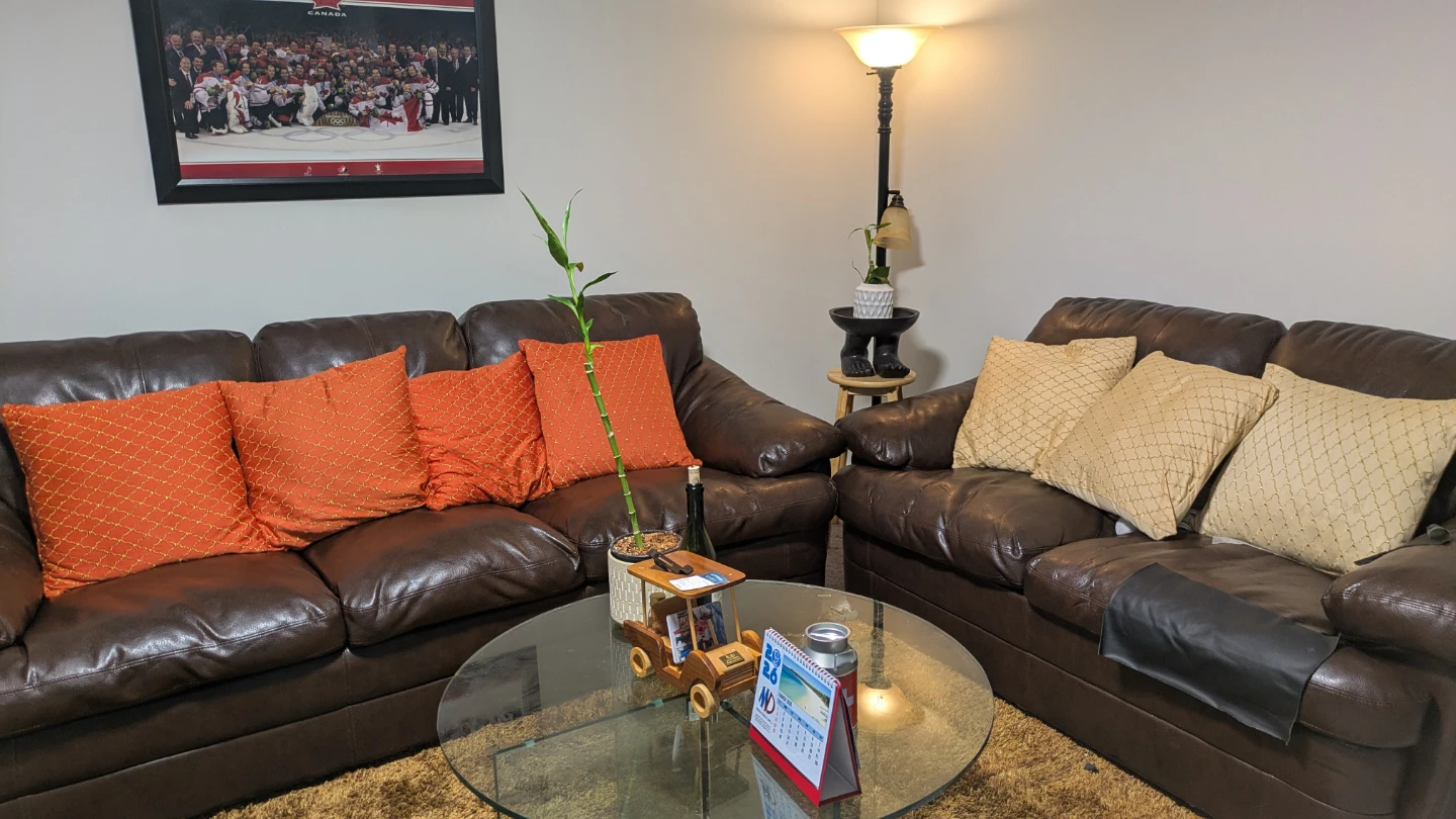 Dark Brown Leather Sofa - photo 3