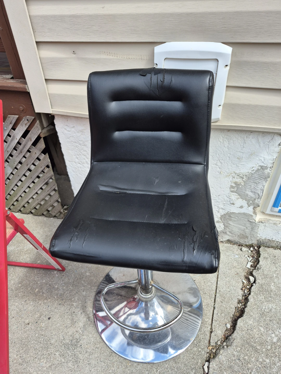 Black Adjustable Bar Stool - photo 3