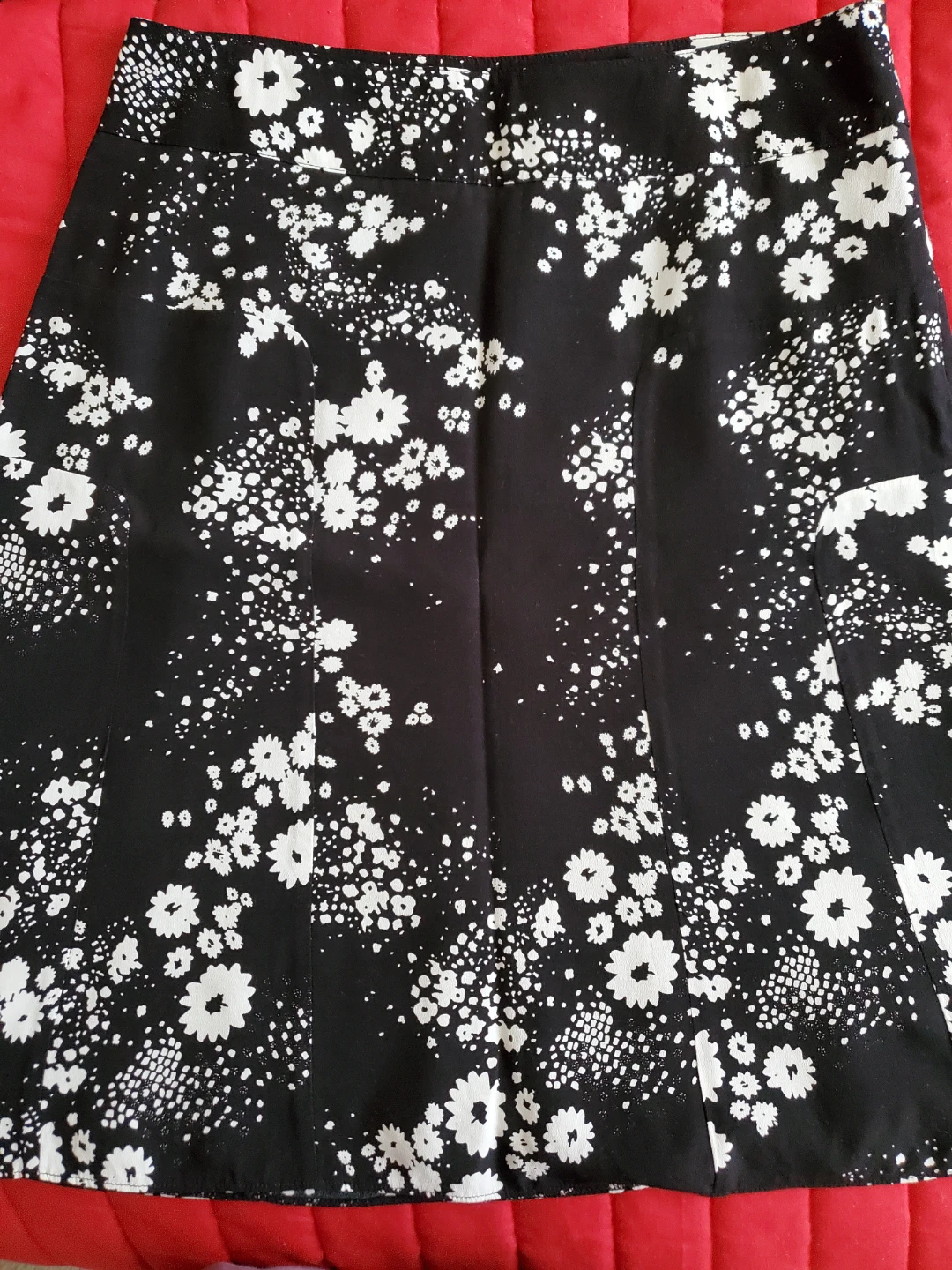 MEXX Black & White Floral A-Line Skirt