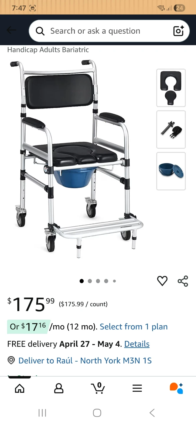 Bariatric Shower Wheelchair with Commode - photo 2