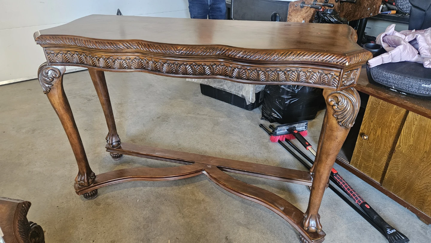 High end solid wood living room set