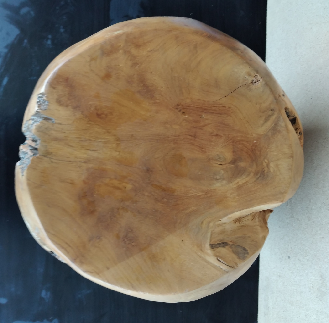 Natural Teak Wood Stump Side Table / Stool