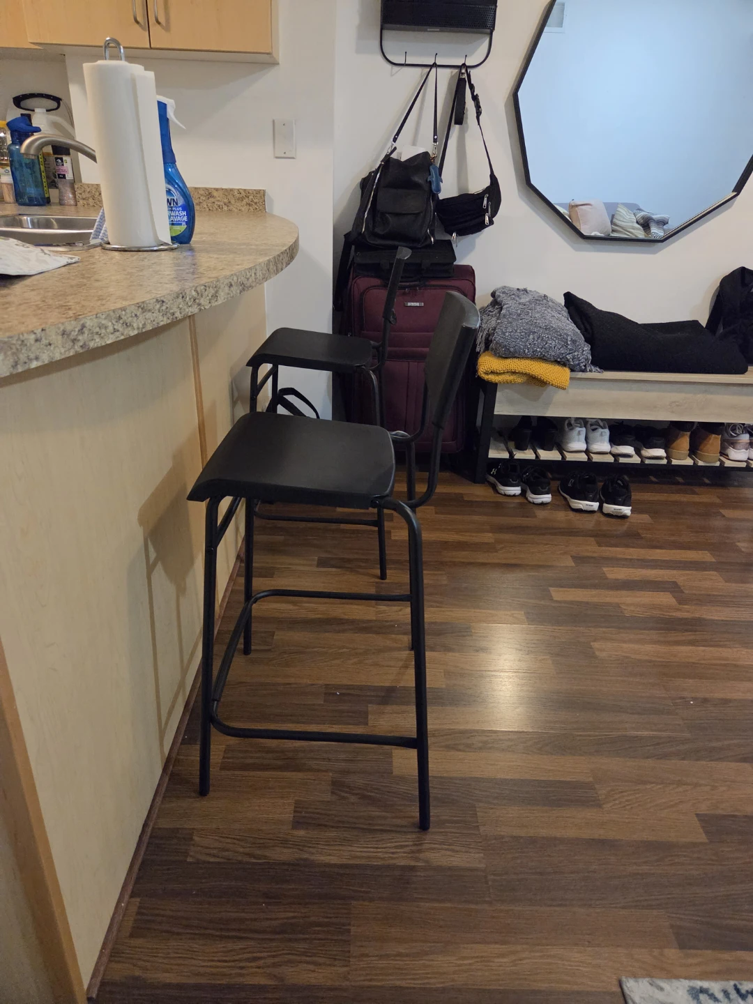 2 Black Bar Stool - photo 4