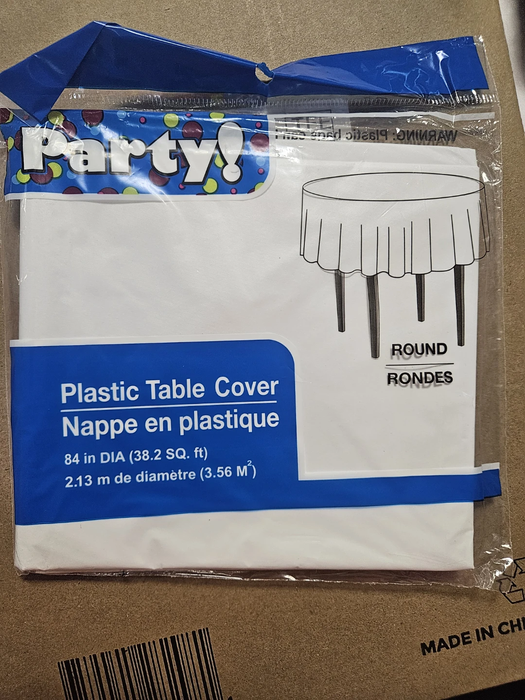 Party! Plastic Round Table Cover
