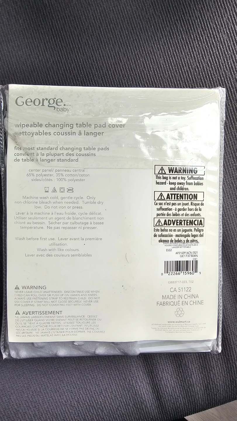George baby Wipeable Changing Table Pad Cover - photo 2