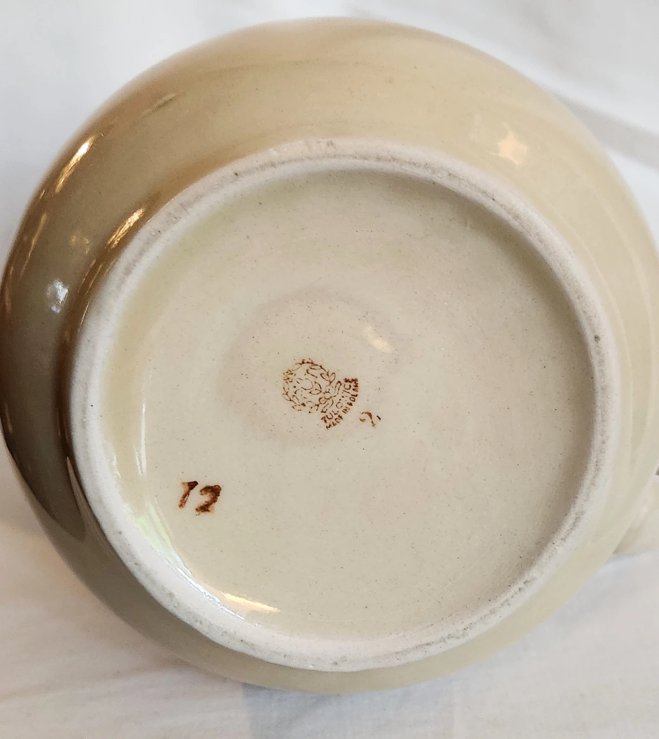 Vintage Floral Cream Ceramic Pitcher - photo 4