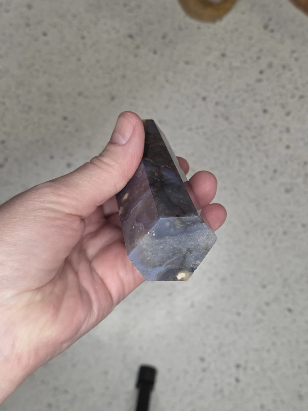 Blue Flower Agate Crystal Tower - photo 5
