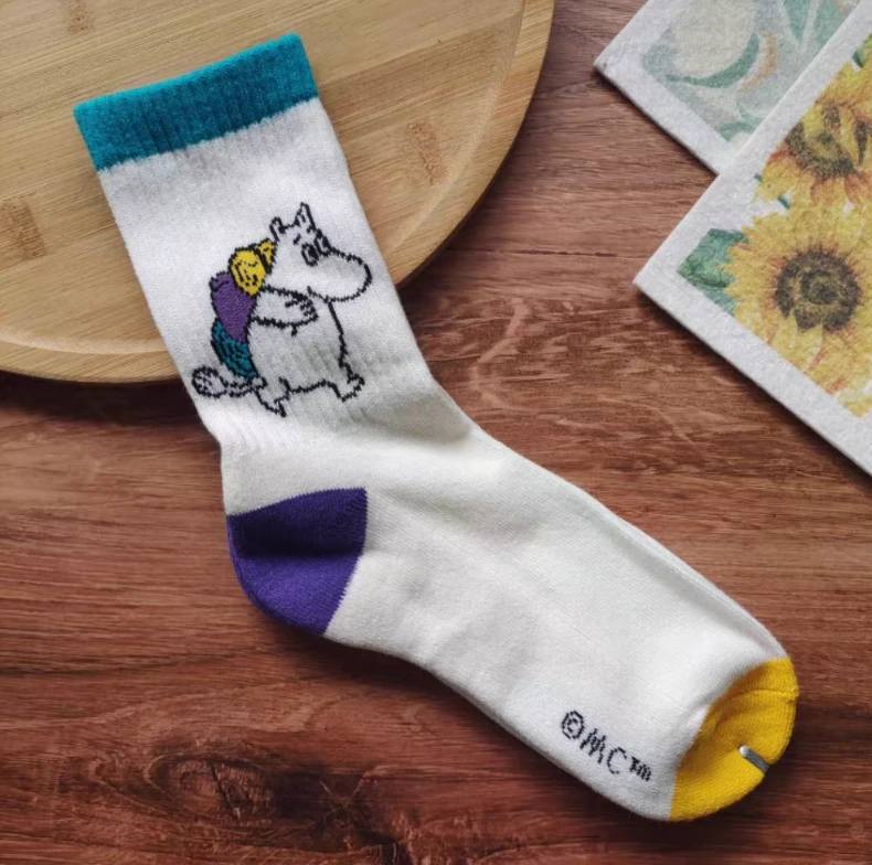 New Moomin crew Socks, retro color