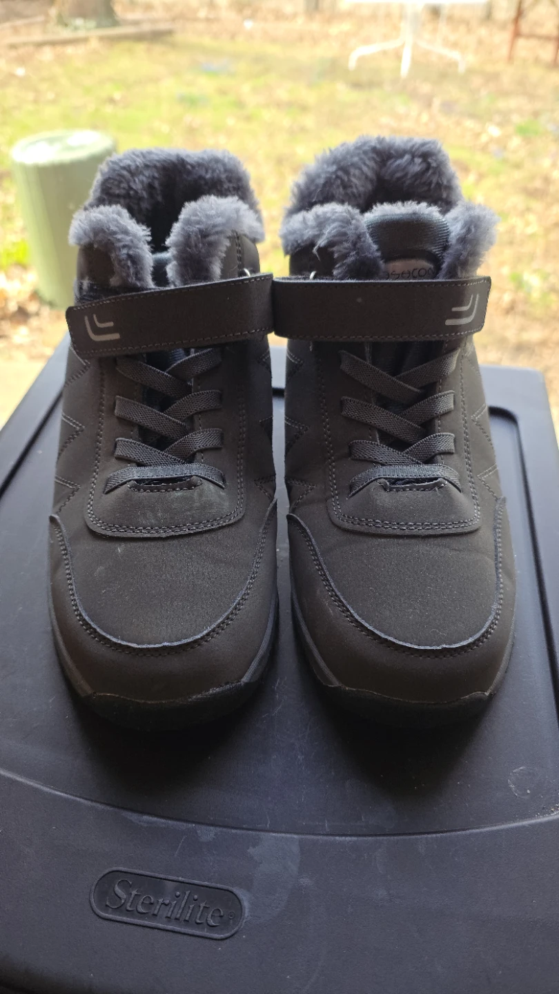 Grey Faux Fur Lined Winter Boots