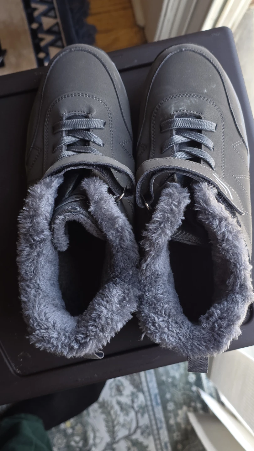 Grey Faux Fur Lined Winter Boots - photo 2