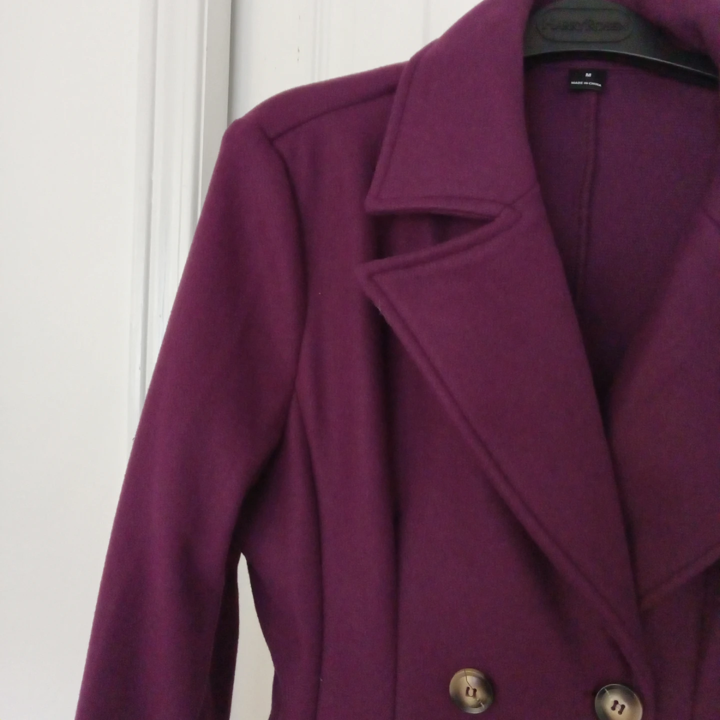 Plum Purple Full Length Top Coat Ladies Medium - photo 5