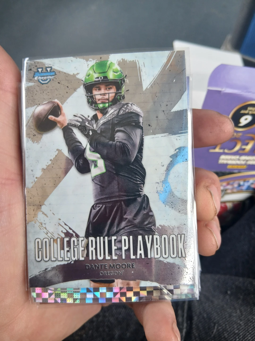 2025 Topps Bowman Chrome College Rule Playbook Dante Moore Card - photo 2