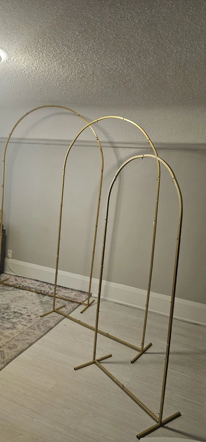 For rent set or each  of 3 Gold Arch Backdrops for Events - photo 3