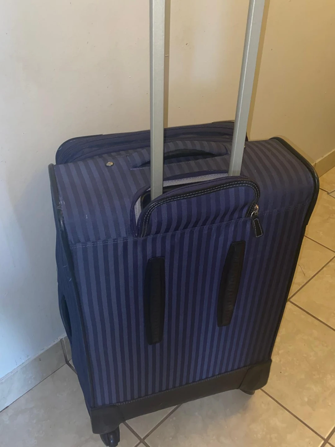 Ricardo Beverly Hills Navy Striped Rolling Suitcase - photo 3