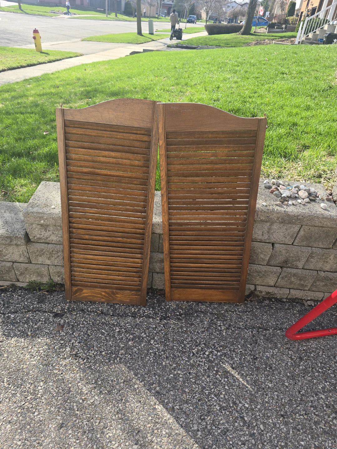 Vintage wood saloon doors