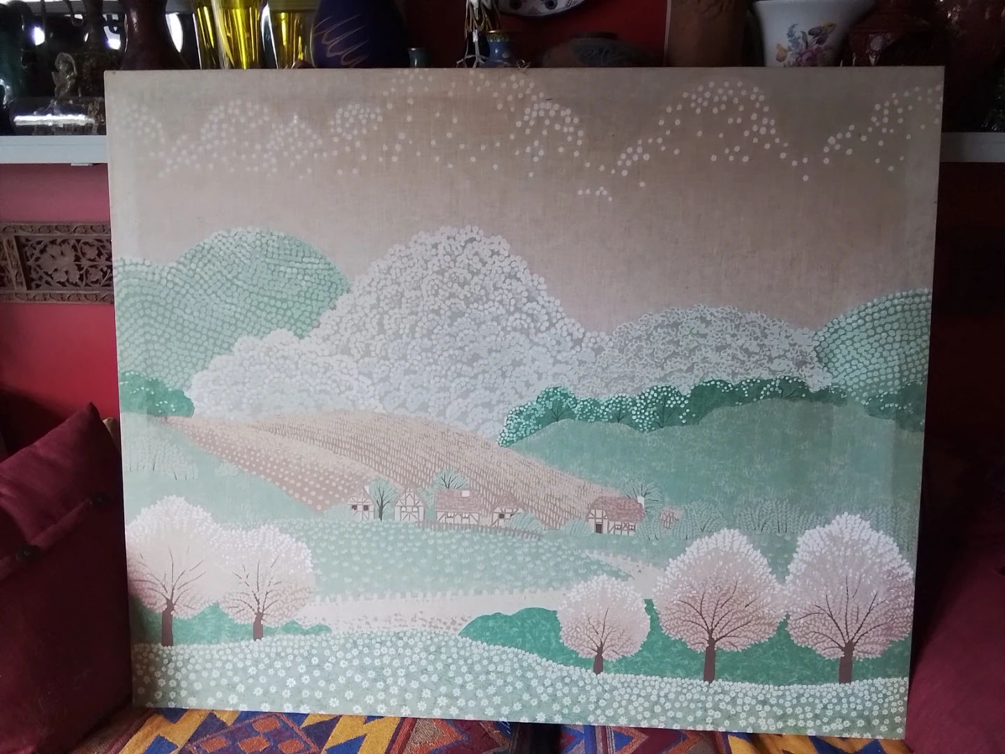 Ivan Rabuzin 'Big Forest 1966' Print on Fabric 42x36"