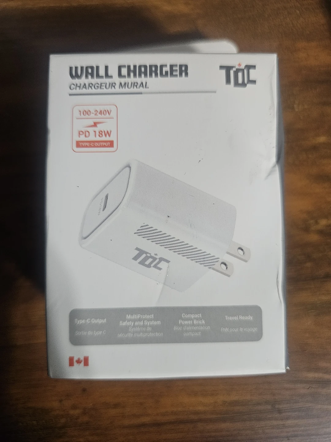 TOC Wall Charger 18W PD USB-C