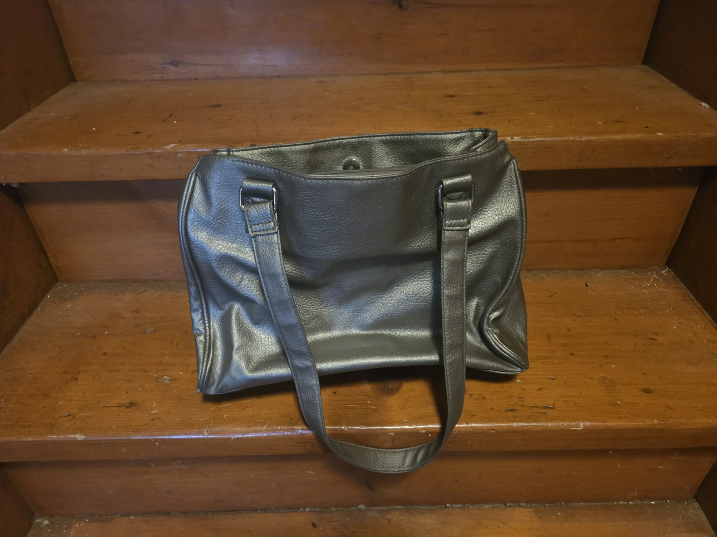 Women's Faux Leather Tote Handbag - photo 3