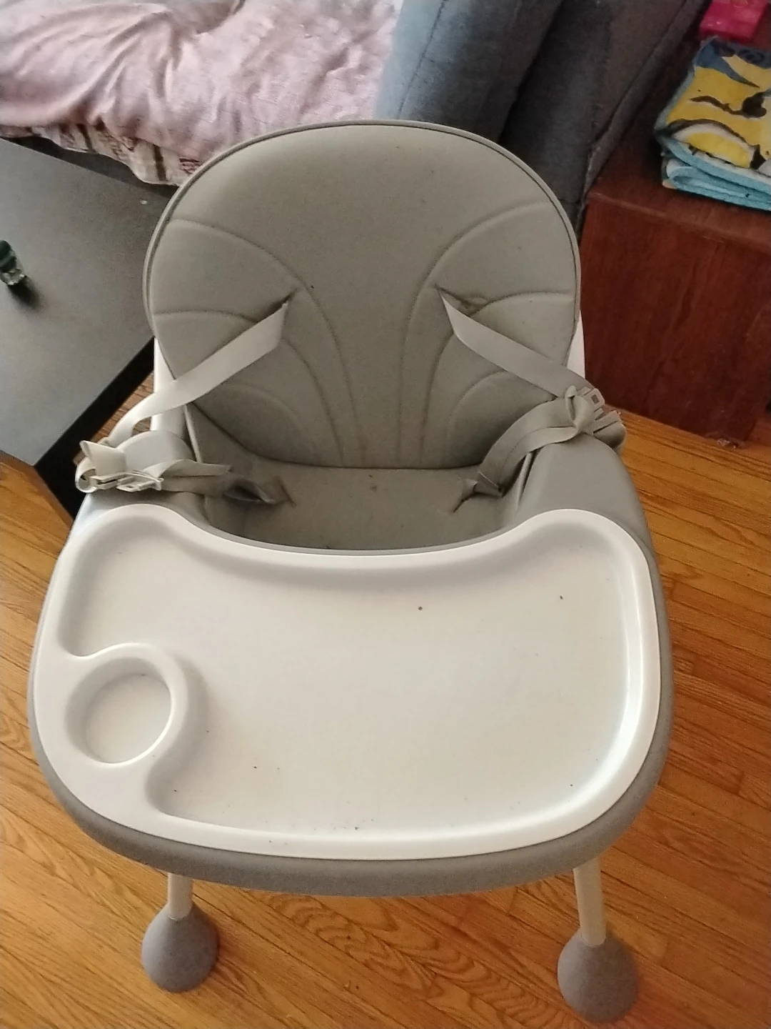 Grey High Chair with Tray