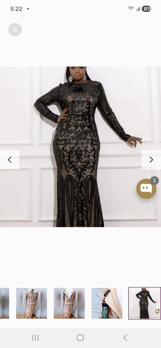 Sequin Embellished Long Sleeve Maxi Dress - photo 5