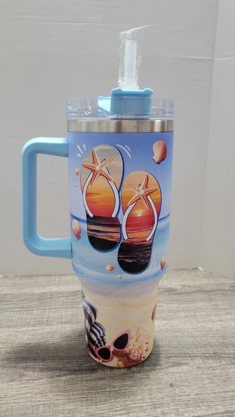 Insulated Summer Tumbler with Handle and Straw - photo 3