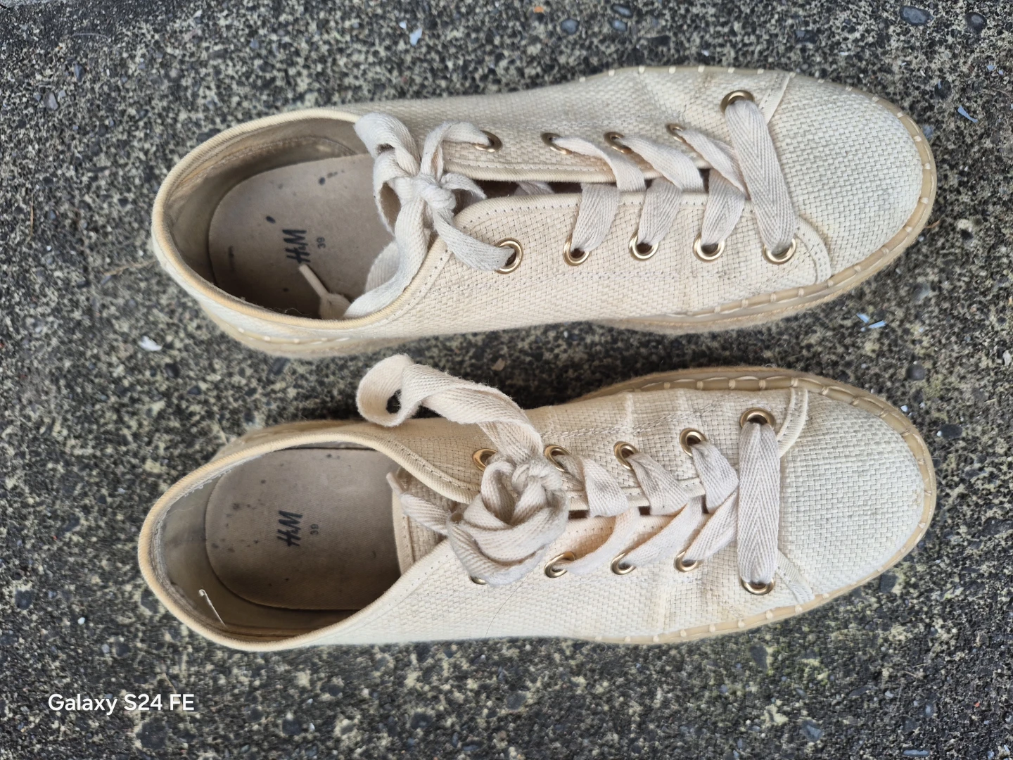 H&M Cream Espadrille Sneakers Size 6 - photo 3