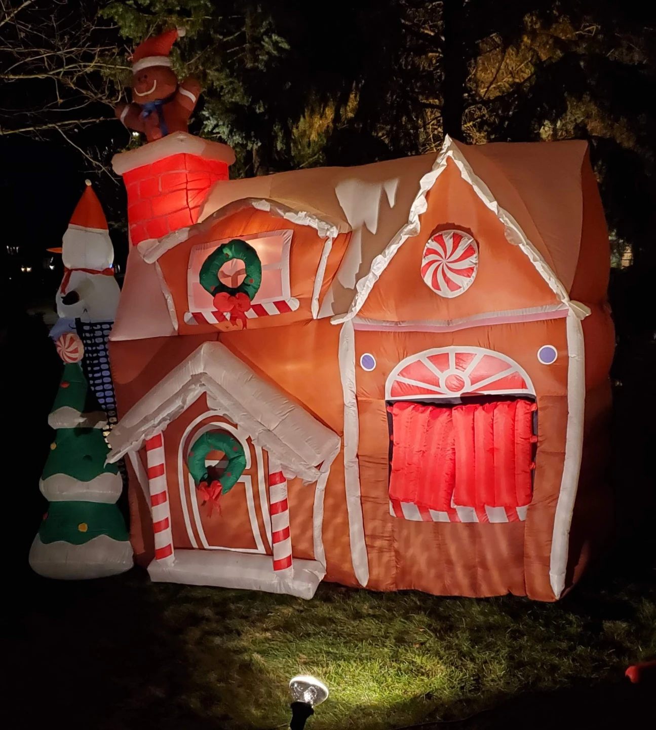 Large Inflatable Gingerbread House Christmas Decoration - photo 2