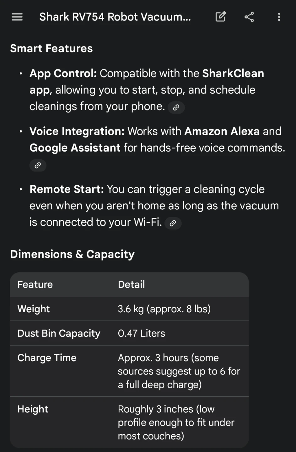 Shark RV754 Robot Vacuum Cleaner - photo 3