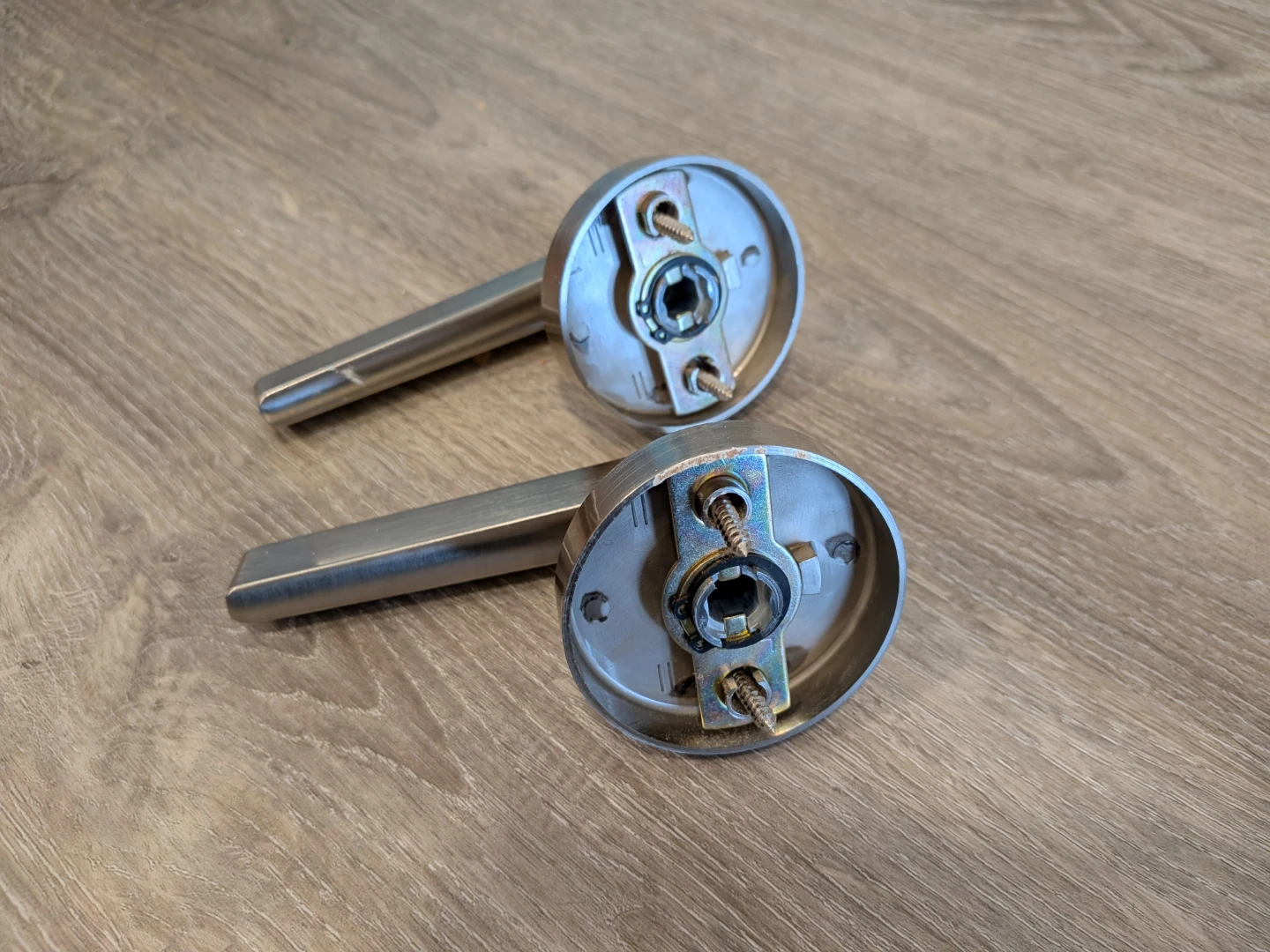 Brushed Nickel Dummy Door handle - photo 3