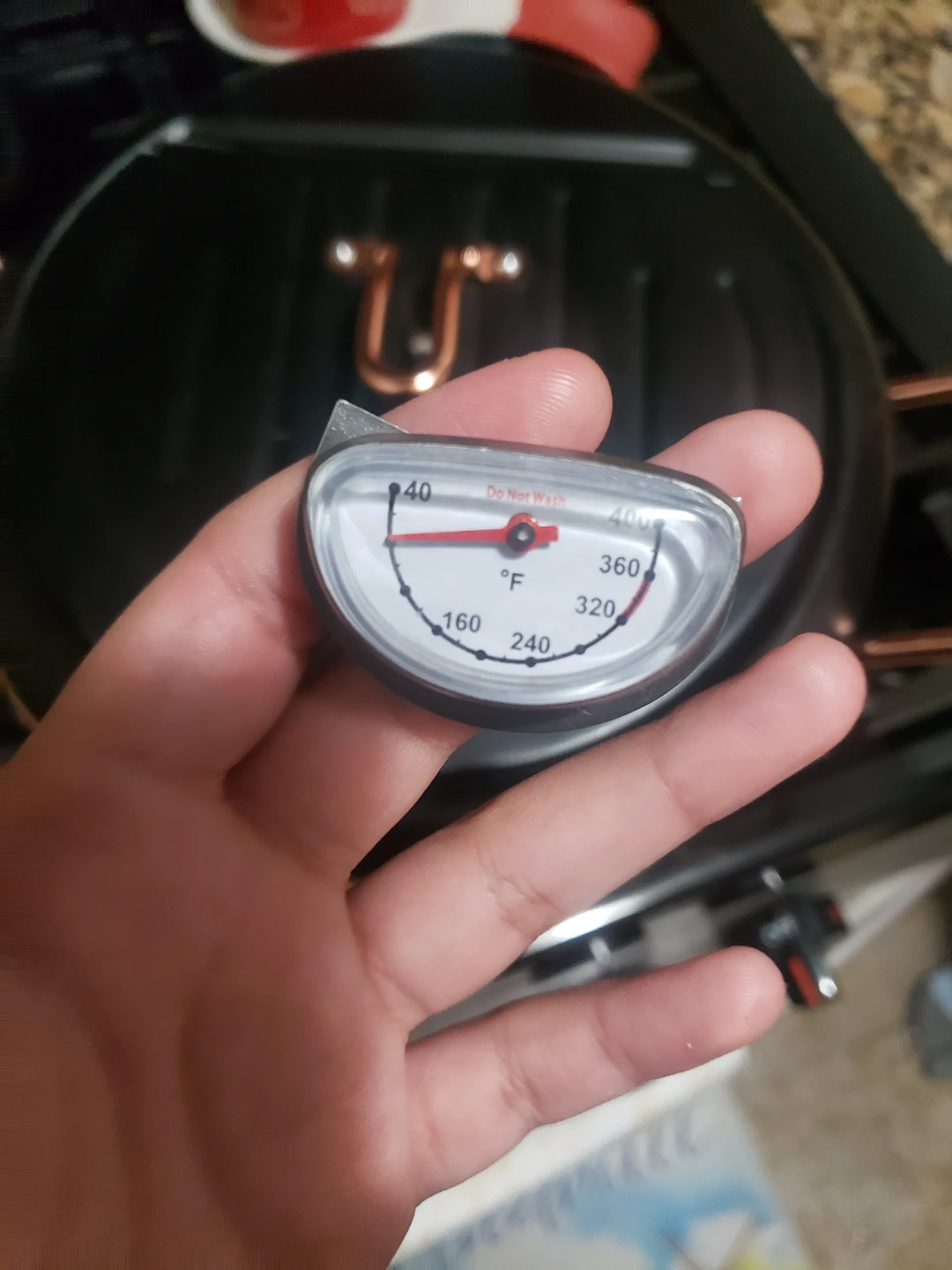 Copper Pan with Built-in Thermometer and Steaming Rack - photo 5