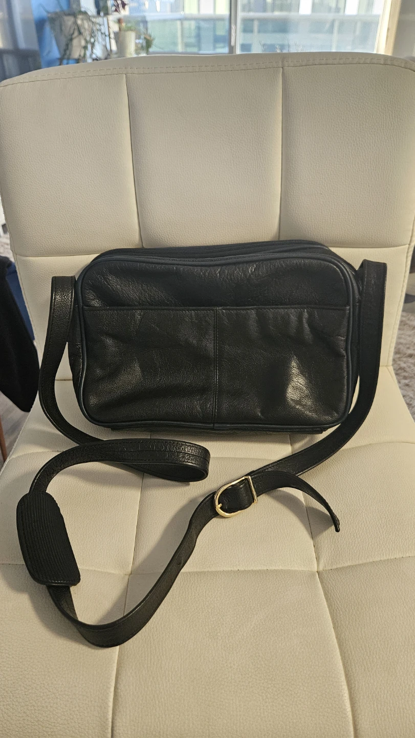 Black Leather Shoulder Bag - photo 2