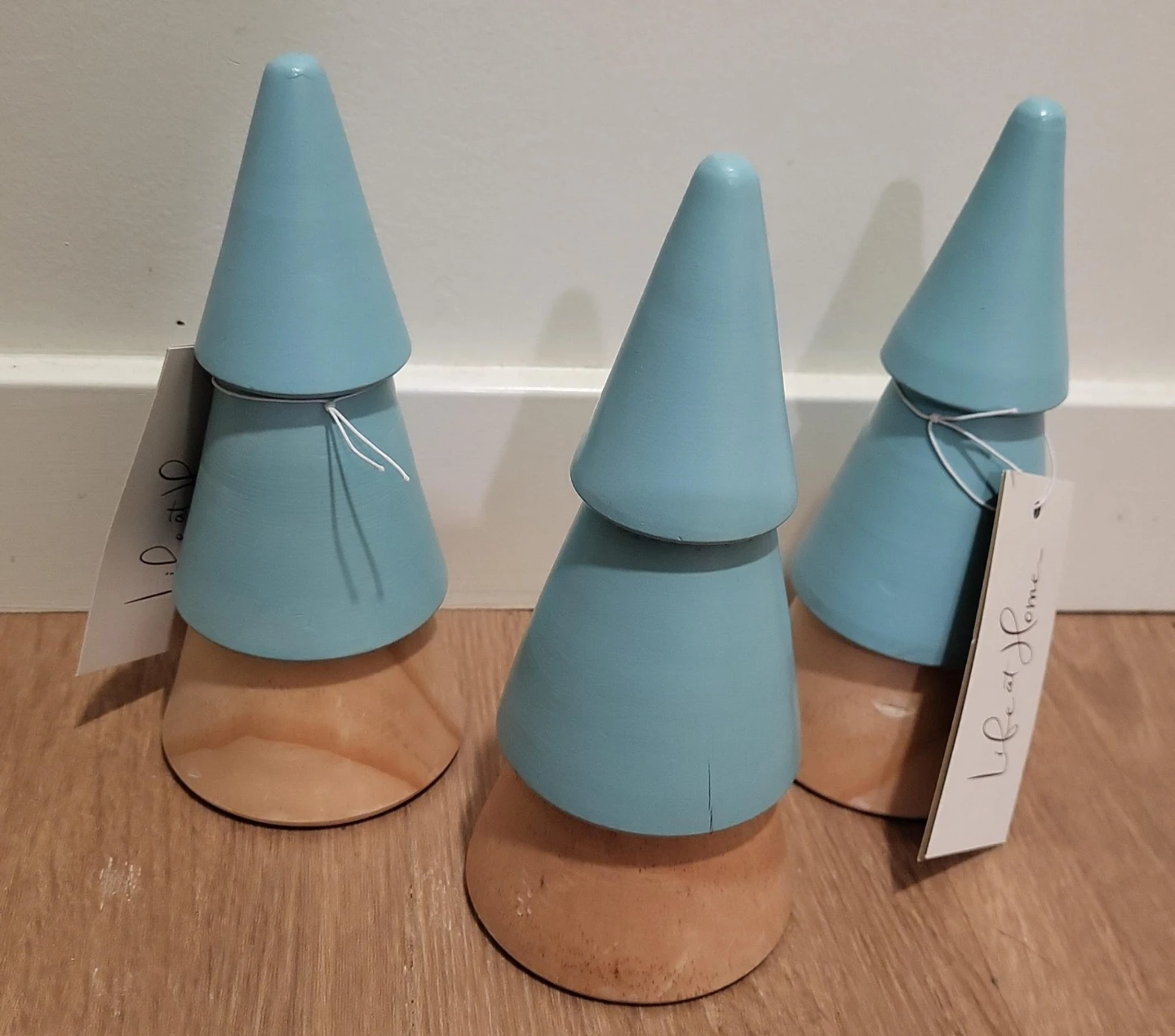Life at Home Wooden tree Figurines (Set of 3)