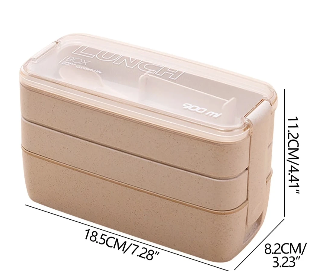 NEW 3-Tier Bento Lunch Box 900 ml - photo 3
