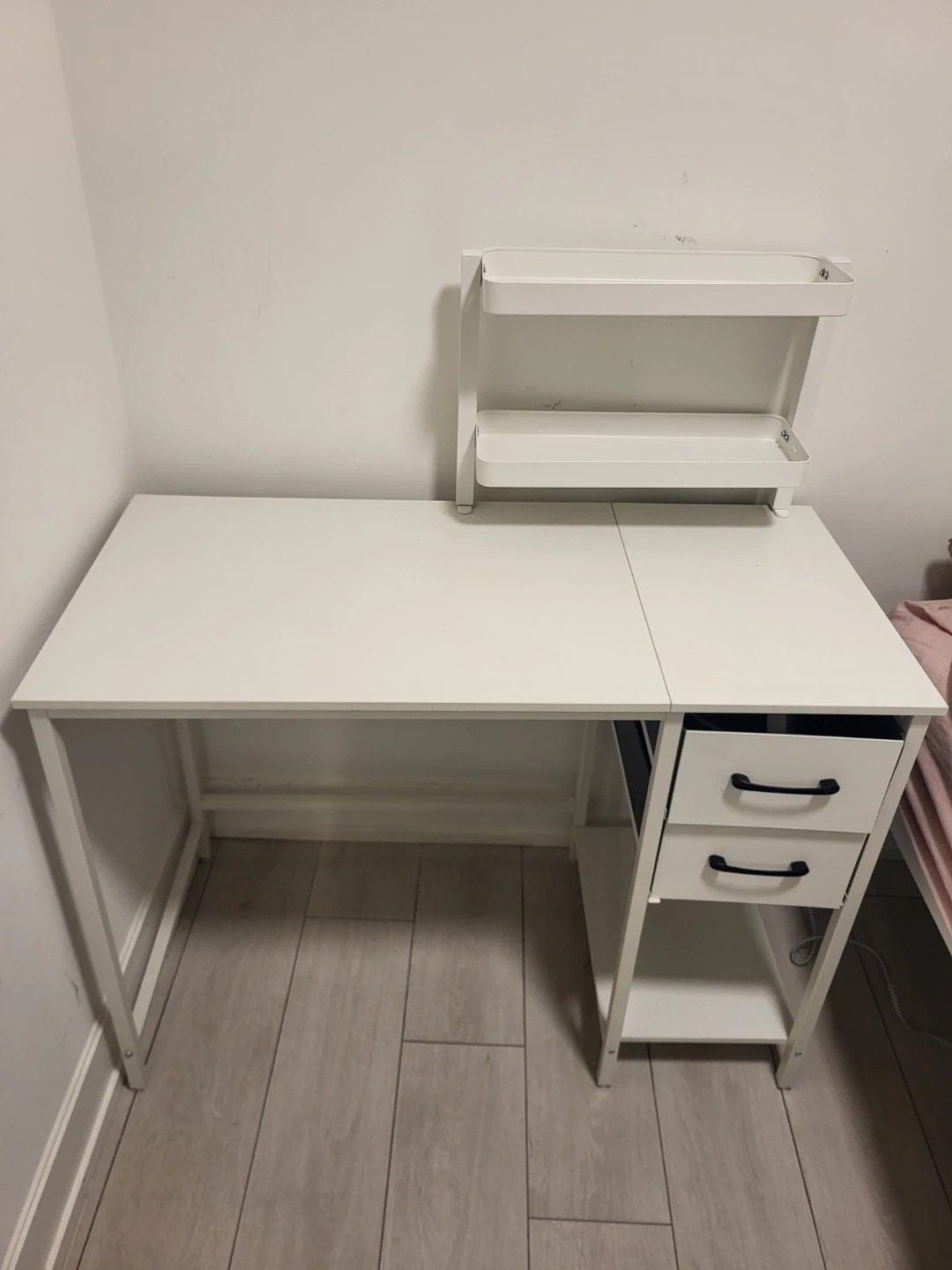 White Desk with Hutch and Drawers - pickup today only