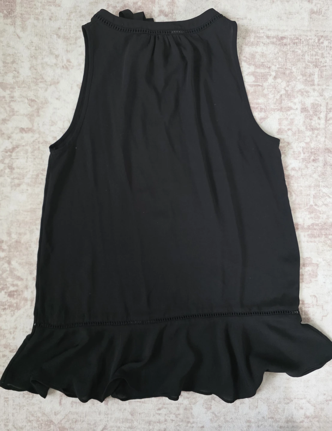 Black Sleeveless Tie Neck Blouse - photo 2