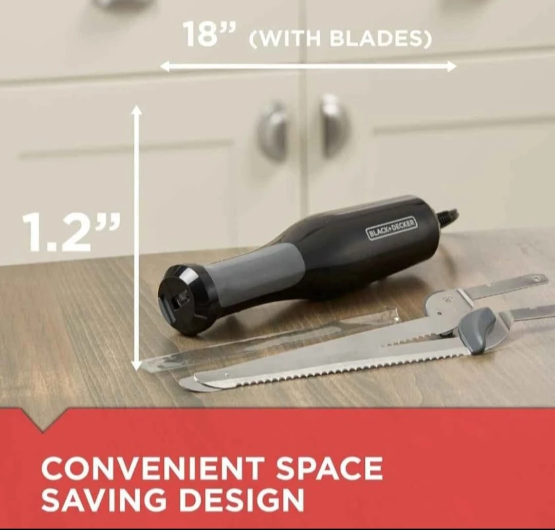 Comfort Grip Electric Knife with 7-Inch Stainles Steel Blades