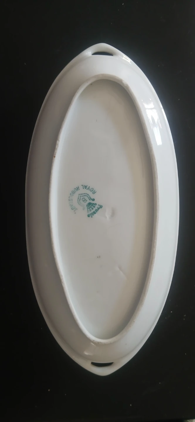 Royal Rudolstadt Hand Painted Floral Oval Dish 🌱 - photo 3