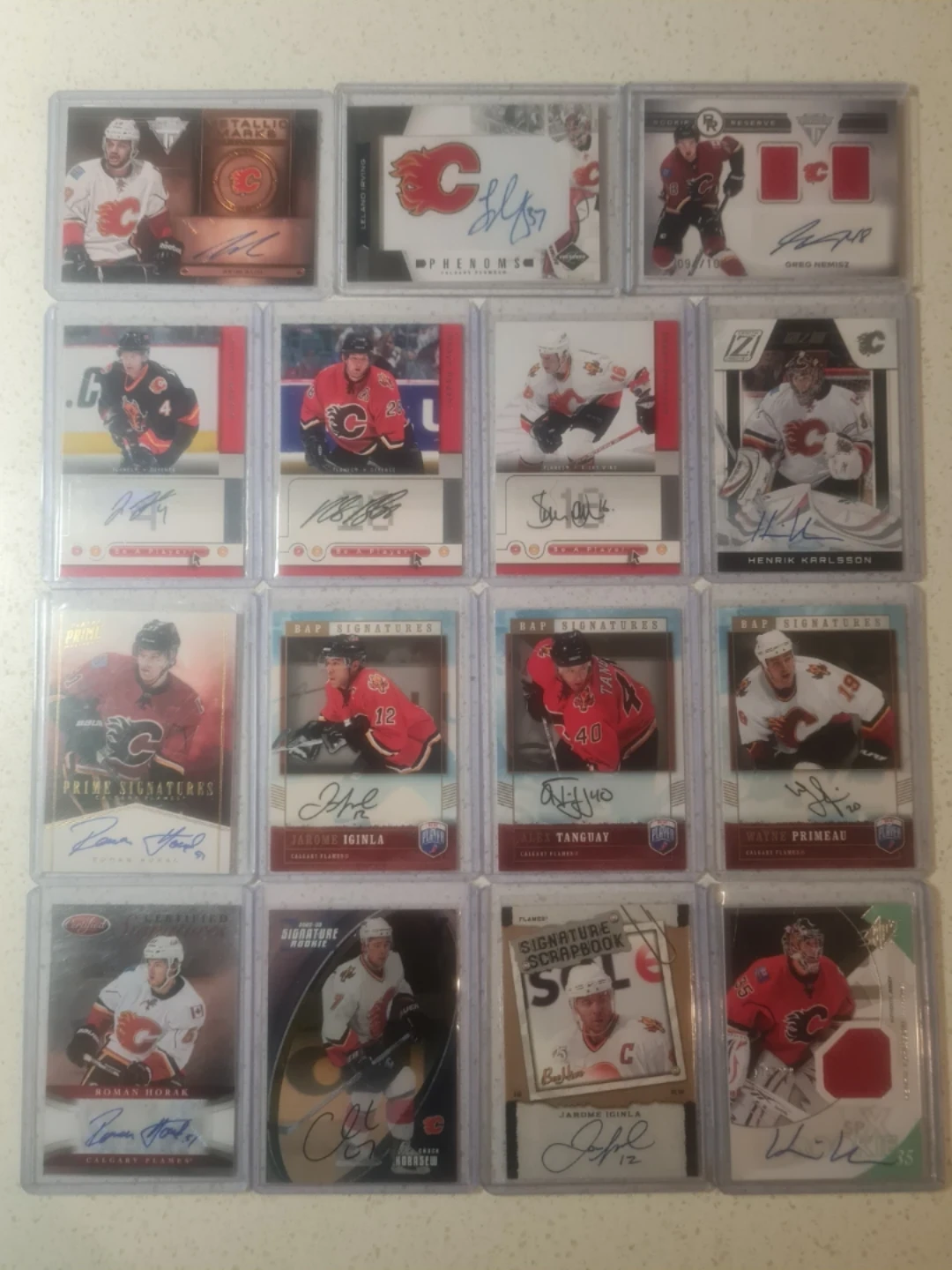 Calgary Flames Autographed Hockey Cards Collection