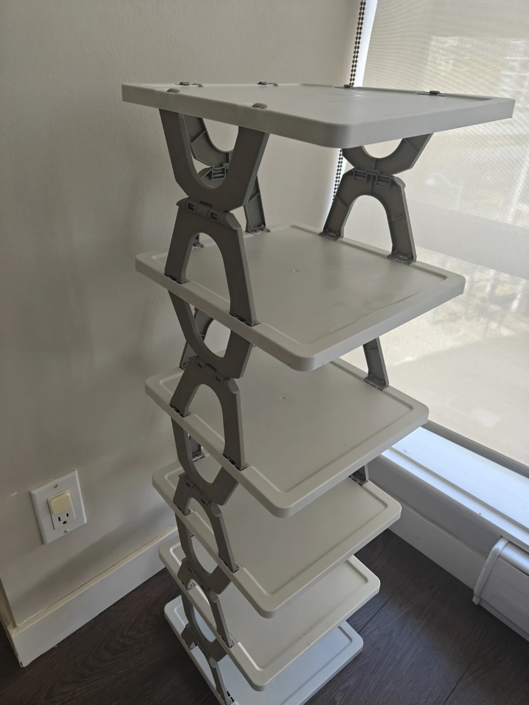 Plastic Stackable Storage Shelf Unit - photo 3