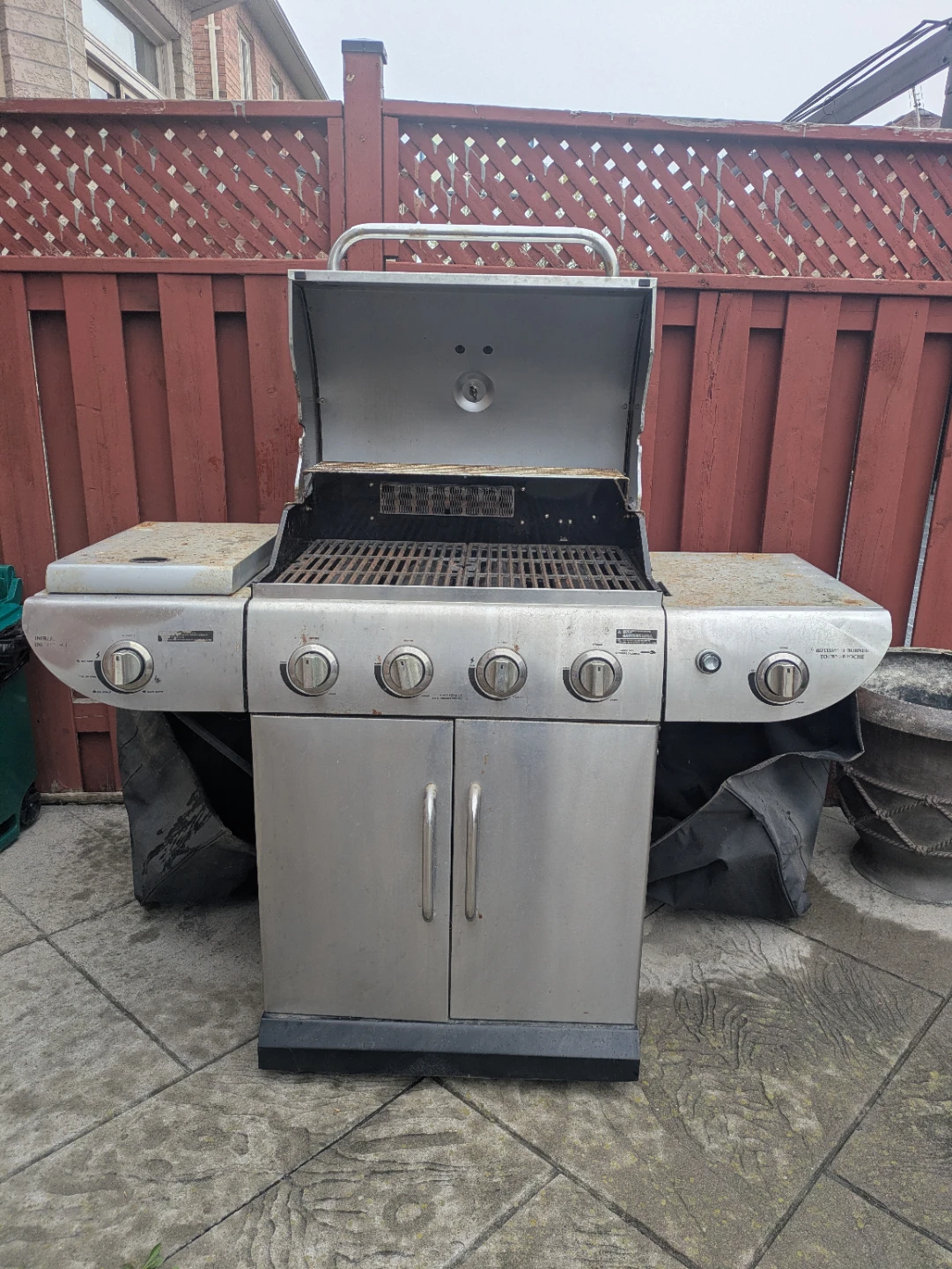 MasterChef 4-Burner Propane Grill with Side Burner & Grill Cover - photo 3